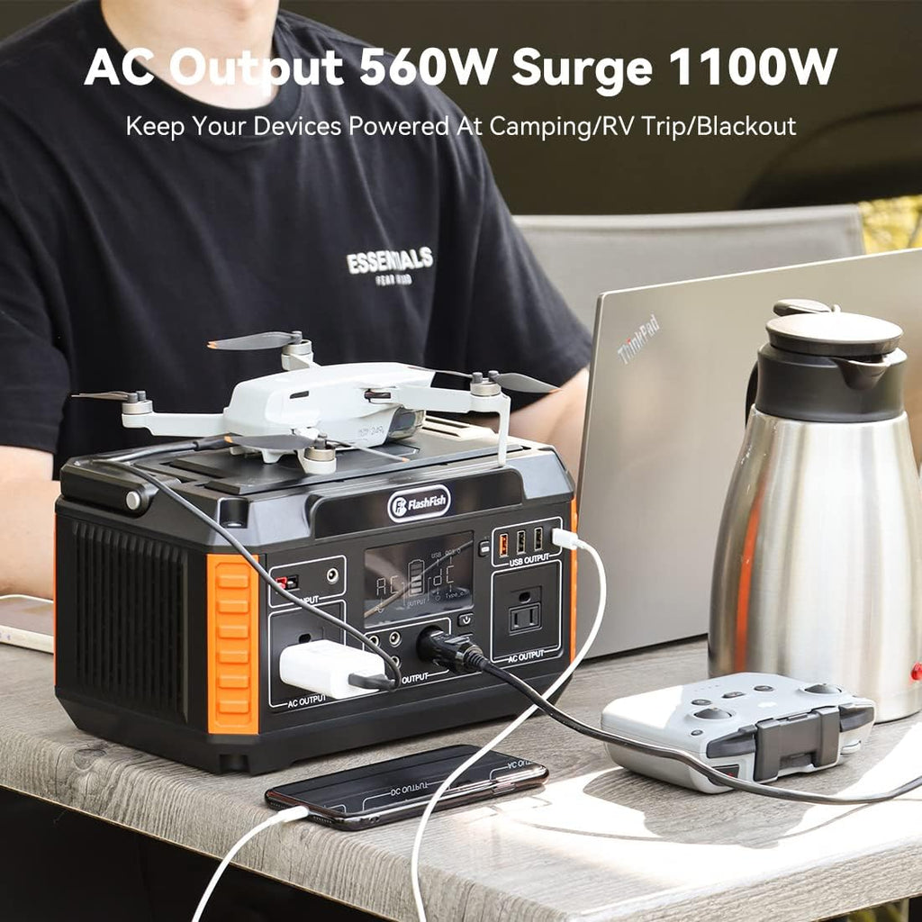 560W Portable Power Station, 520Wh/140400mAh Lithium Battery Pack with AC Outlets V791580