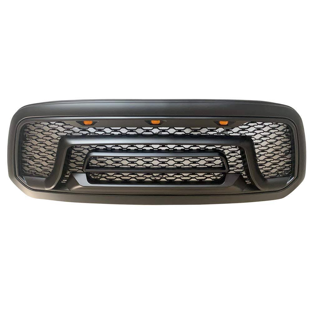 Gloss Black Matte Black Front Bumper Hood Mesh Grille E9504