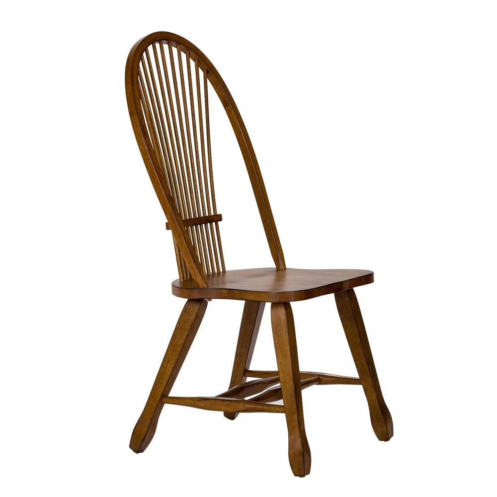 Brown Oak Side Chair Set of 2 F286