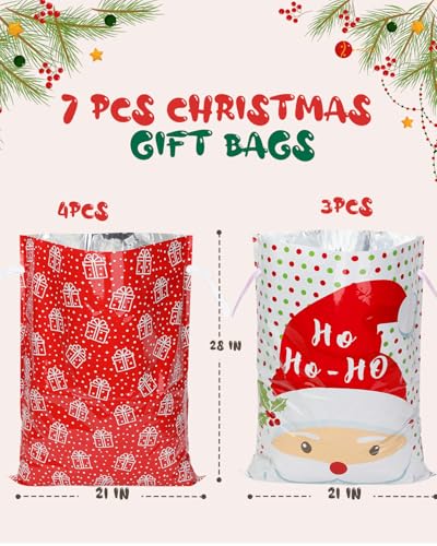 40pcs Assorted Sizes Christmas Gift Bags D350571