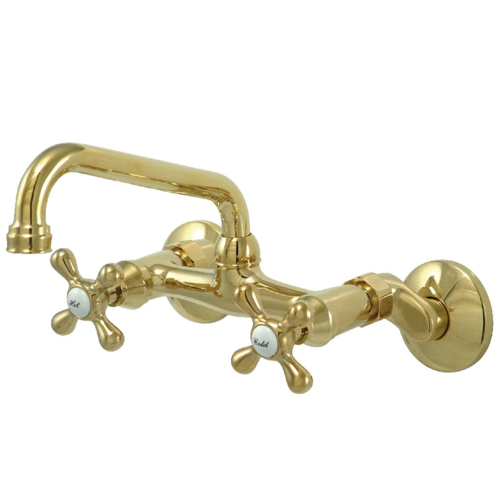 Polished Nickel Two Handle Wall Mount Kitchen Faucet K201305