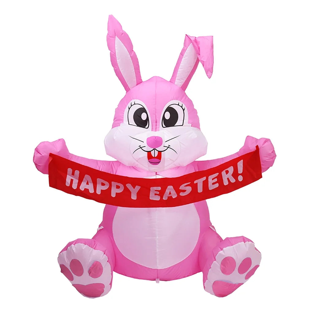 1.5m Inflatable Easter Bunny LED Night Light Outdoor Decorations T17393