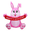 1.5m Inflatable Easter Bunny LED Night Light Outdoor Decorations T17393