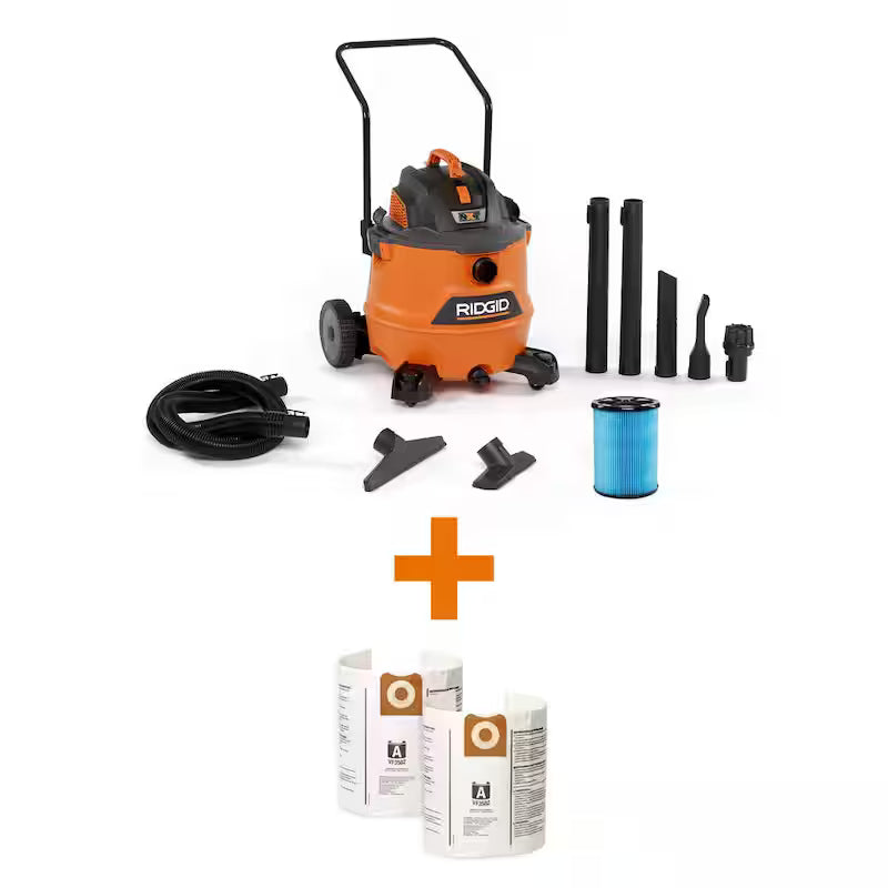 16 Gallon 6.5-Peak HP Wet/Dry Shop Vacuum with Filter and Hose L978