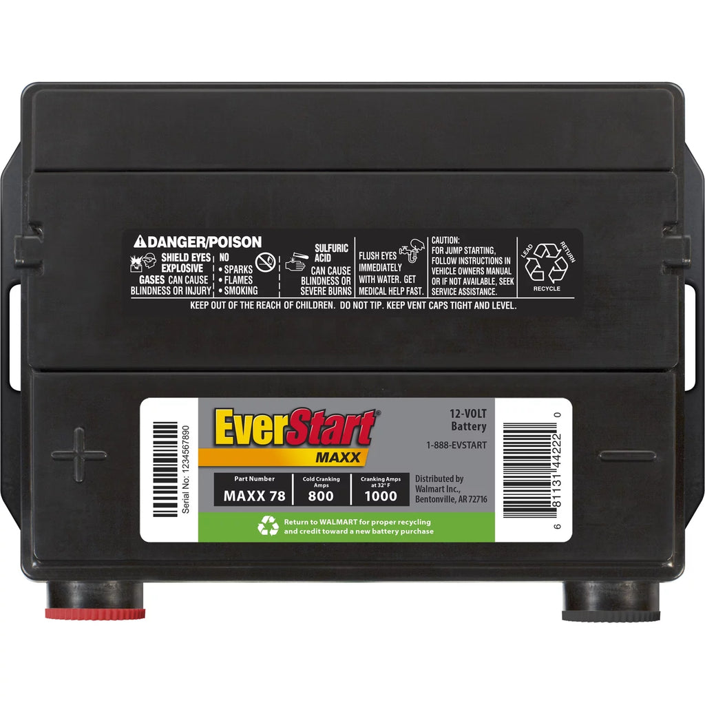 Lead Acid Automotive Battery, Group Size 78 12 Volt, 800 CCA Z1774