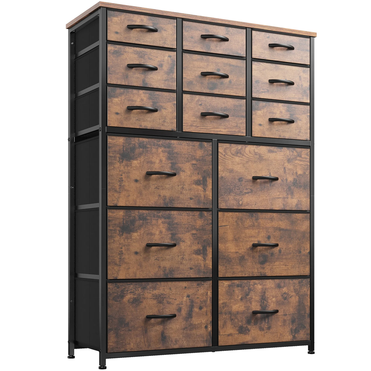 14 Drawer Charcoal Black Dresser F70326