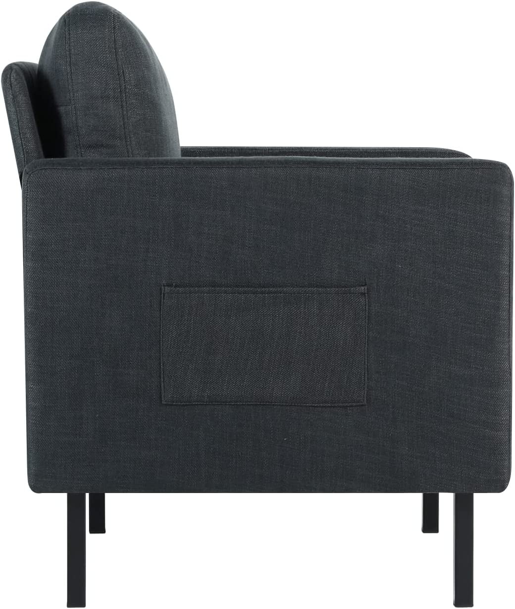 Dark Gray Upholstered Accent Chair H191