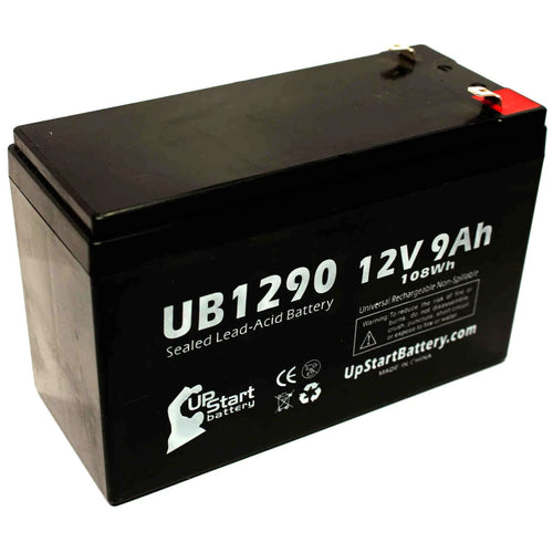 12V 9Ah Sealed Lead Acid Battery with Terminal Adapters O41692